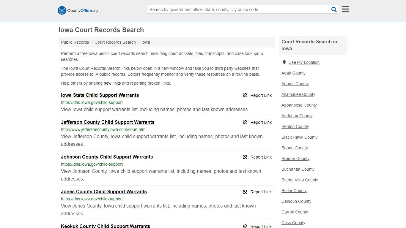Court Records Search - Iowa (Adoptions, Criminal, Child Support ...